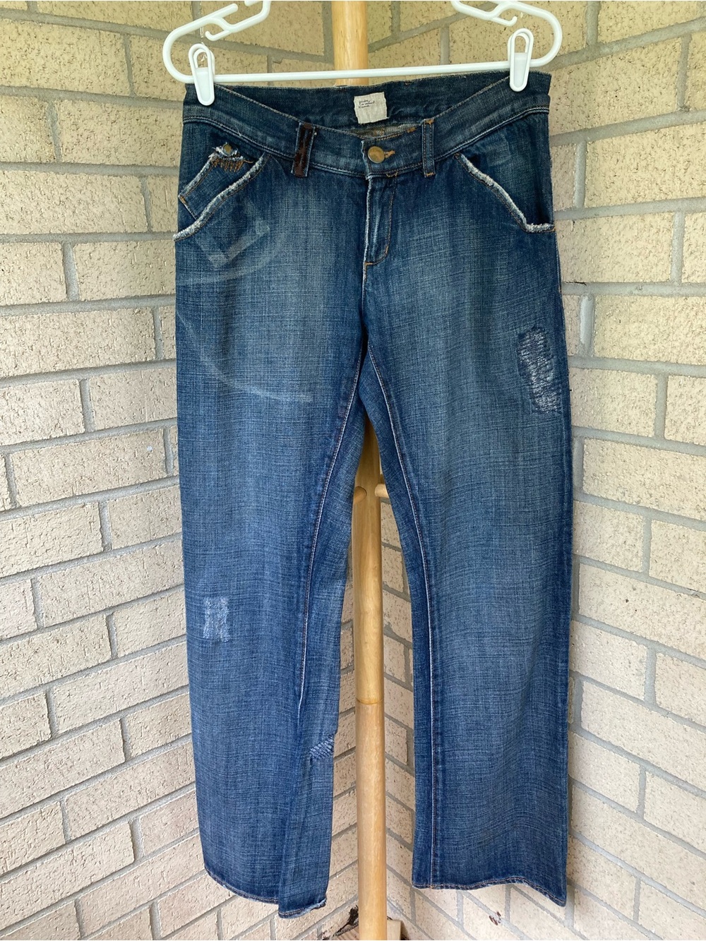 Freedom is Natural Nirvana Y2K 100% Cotton Jeans Patchwork Intentional Distress